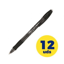 Bic Gelocity Illusion Bolígrafos de Tinta de Gel Borrable Negro 12 Unidades
